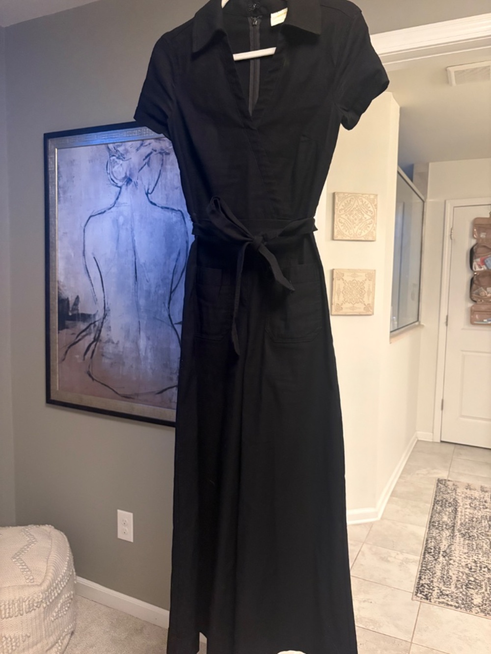 Anthropologie Maeve wide leg belted jumpsuit - Picture 3 of 3